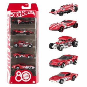 Hot Wheels Mattel 80th Anniversary 5 Car Pack - Koleksi Mobil Mini Edisi Spesial Ulang Tahun ke-80