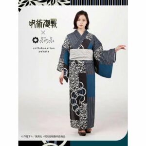 Yukata Jujutsu Kaisen Megumi Fushiguro Women Yukata and Heko Obi Set PO-25