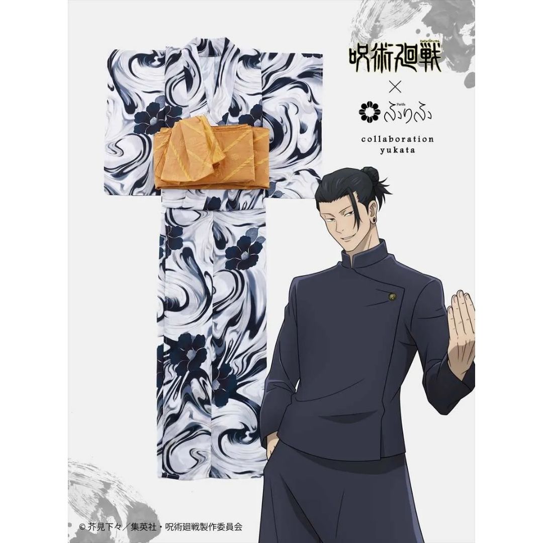 Yukata Jujutsu Kaisen Geto Suguru Women Yukata and Heko Obi Set PO-25