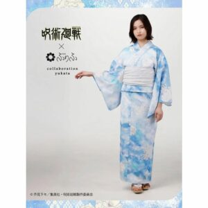 Yukata Jujutsu Kaisen Gojo Satoru Women Yukata and Heko Obi Set PO-25