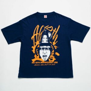 10th Anniversary Atarashii Gakkou! Face Face Face Face T-Shirt (Navy / White)