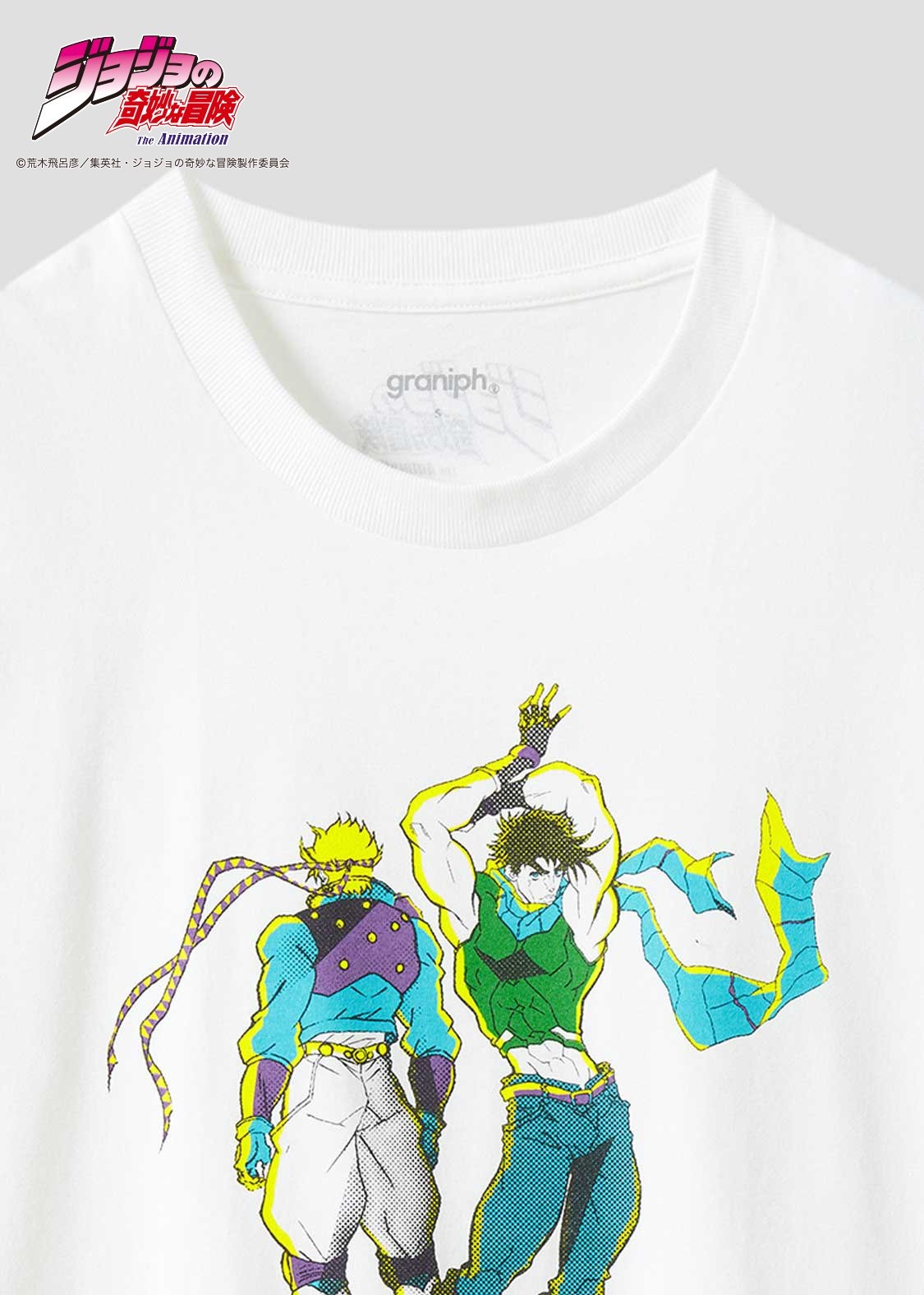 Graniph JoJo's Bizarre Adventure - Joseph & Caesar T-shirt 100% cotton Graniph JoJo's Bizarre Adventure - Joseph & Caesar T-shirt 100% cotton