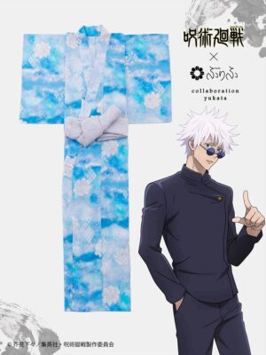 Jujutsu Kaisen "Gojo Satoru (Kaitama/Tamaori)" Men's Yukata + Heko Obi Set (Size L) (RD-JP25)