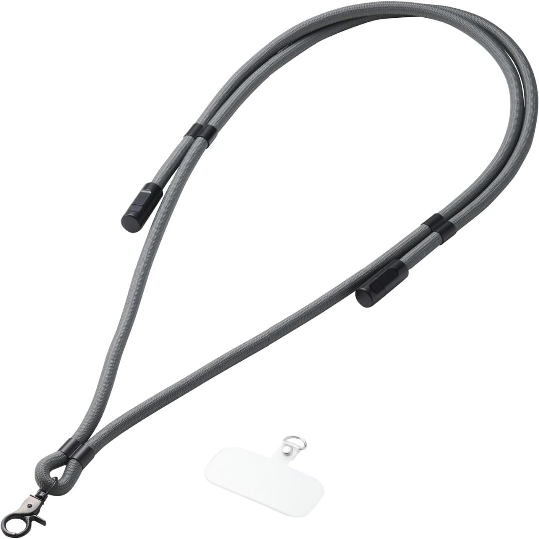 Elecom Smartphone Shoulder Strap Charging Cable 2-in-1 USB Type-C to C 1.5m P-STSDH1CC08 - Fleksibilitas dalam Genggaman!