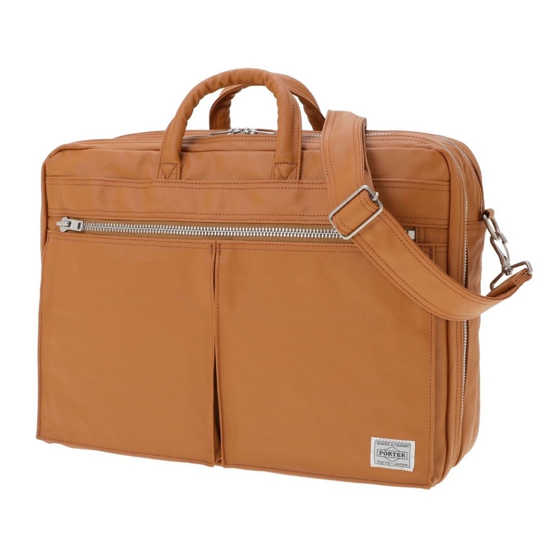 PORTER FREE STYLE 2WAY BRIEFCASE (707-08208) - Brown: Gaya Kulit Fleksibel