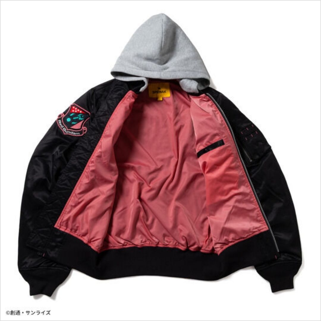 STRICT-G x SPIEWAK "Mobile Suit Gundam GQuuuuuuX" L-2 HOODIE - Model Shuji Ito (Black) | Jaket Bomber Militer Premium STRICT-G x SPIEWAK "Mobile Suit Gundam GQuuuuuuX" L-2 HOODIE - Model Shuji Ito (Black) | Jaket Bomber Militer Premium