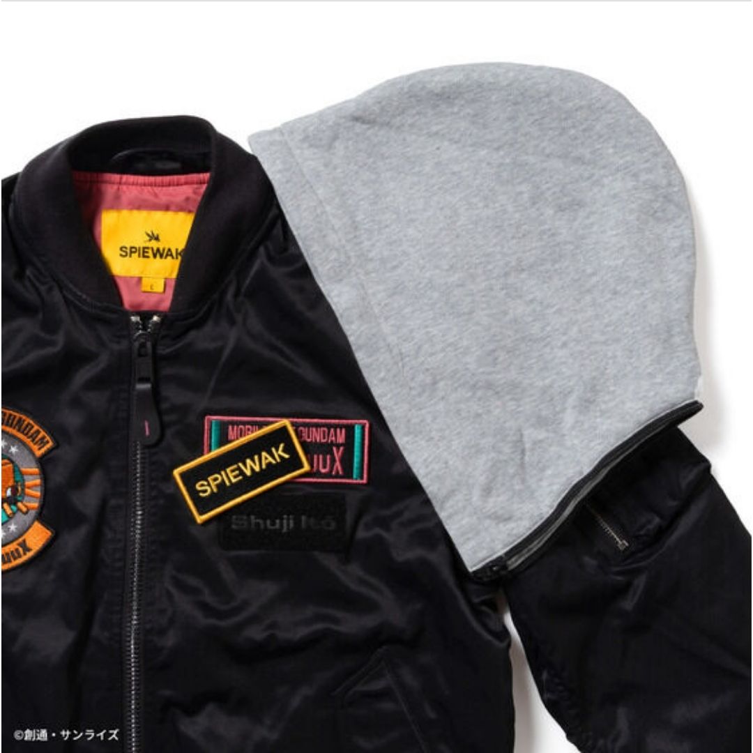STRICT-G x SPIEWAK "Mobile Suit Gundam GQuuuuuuX" L-2 HOODIE - Model Shuji Ito (Black) | Jaket Bomber Militer Premium STRICT-G x SPIEWAK "Mobile Suit Gundam GQuuuuuuX" L-2 HOODIE - Model Shuji Ito (Black) | Jaket Bomber Militer Premium