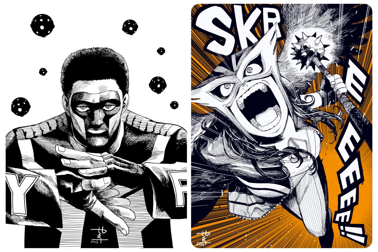 Mangaka “Tank Chair” Gambar Mr. Terrific dan Hawkgirl dari Semesta Superman dengan Gaya Khas Anime