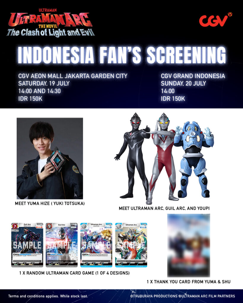 Fans Screening Ultraman Arc The Movie Hadir di Jakarta! Bertemu Langsung Yuma dan Ultraman?!