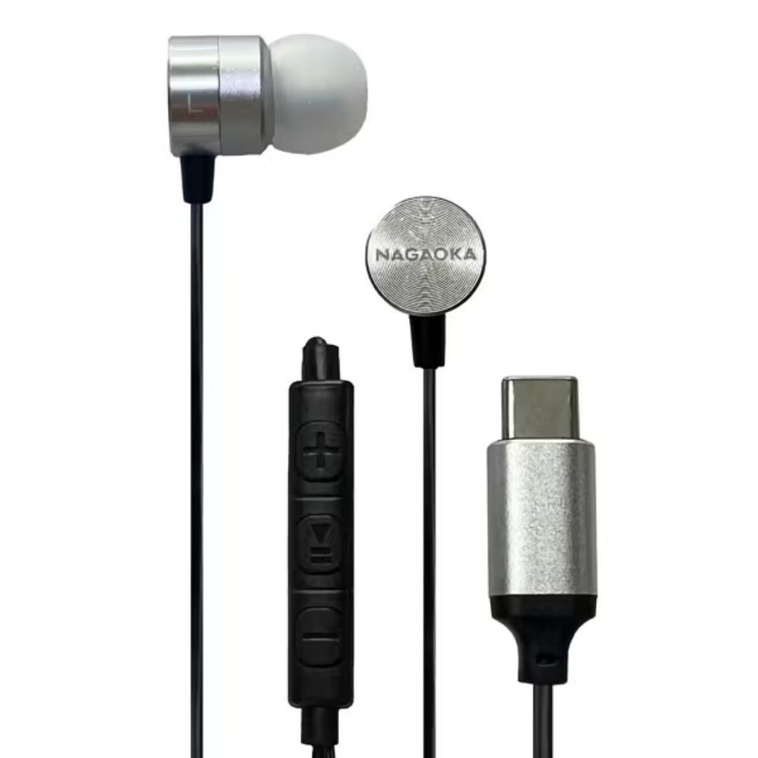 Earphone by Nagaoka P908M Type-C: Earphone Hi-Res Aluminium dengan DAC Internal dan Desain Premium!