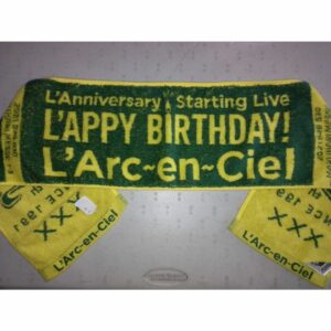 Merchandise LArc-en-Ciel Towel - LAnniversary Starting Live HAPPY BIRTHDAY! Handuk Konser Resmi