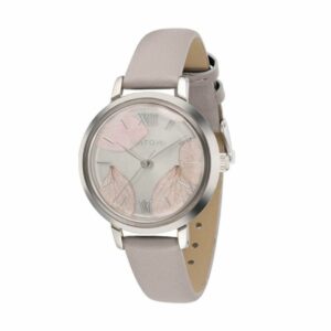 Jam Tangan MATOW Hanakasumi Silver Lilac LEATHER – Lembut dan Elegan