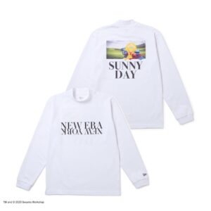 Kaos NEW ERA Sesame Street Sunny Day Long Sleeve Mid-Neck Performance T-Shirt, White Golf RD-JP25 Kaos NEW ERA Sesame Street Sunny Day Long Sleeve Mid-Neck Performance T-Shirt, White Golf RD-JP25