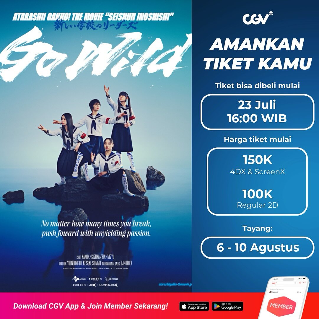 blog-ATARASHII GAKKO! THE MOVIE SEISHUN INOSHISHI Tayang Terbatas di CGV!