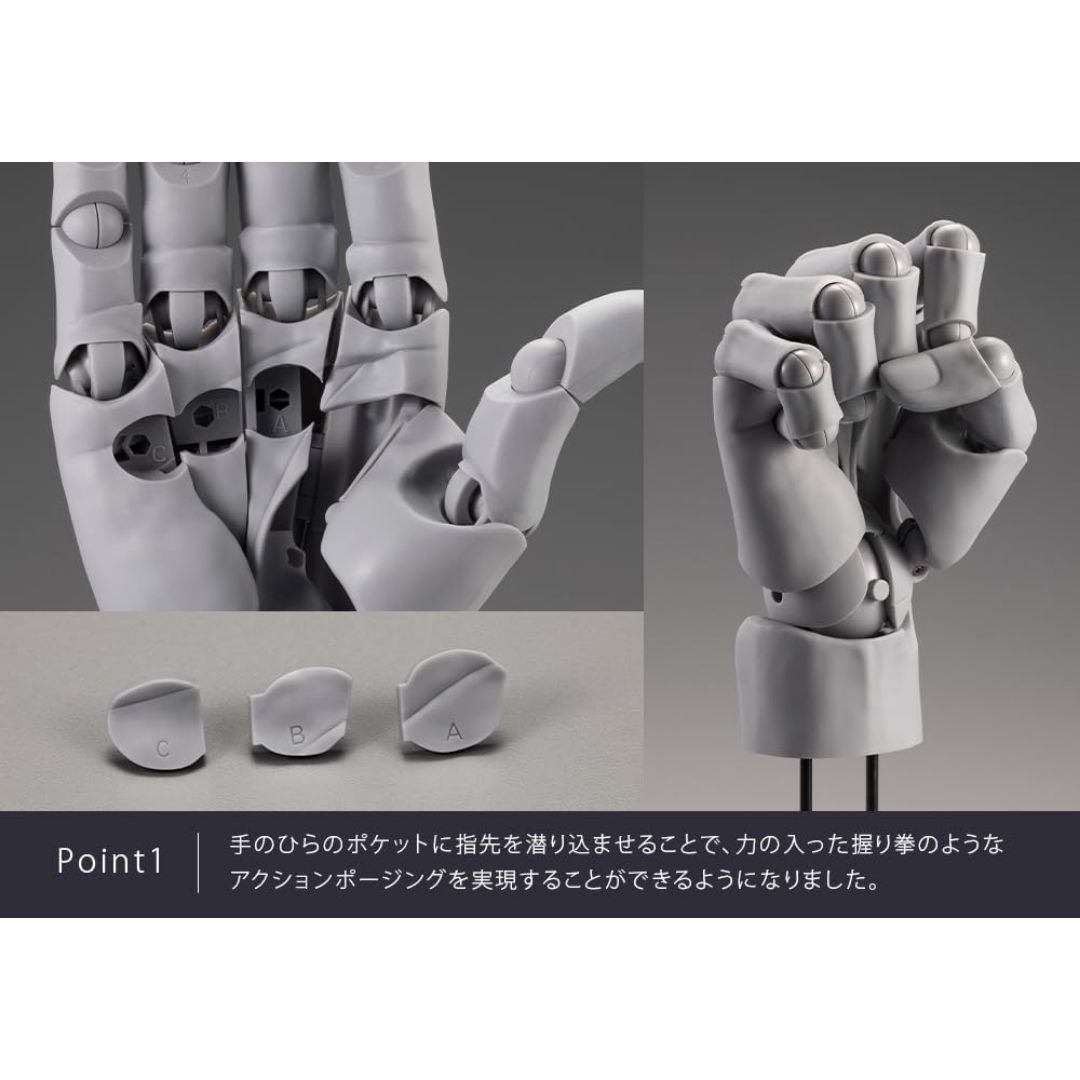 ARTIST SUPPORT ITEM Hand Model MEN'S/R -GRAY- 1/1: Referensi Tangan untuk Ilustrator ARTIST SUPPORT ITEM Hand Model MEN'S/R -GRAY- 1/1: Referensi Tangan untuk Ilustrator