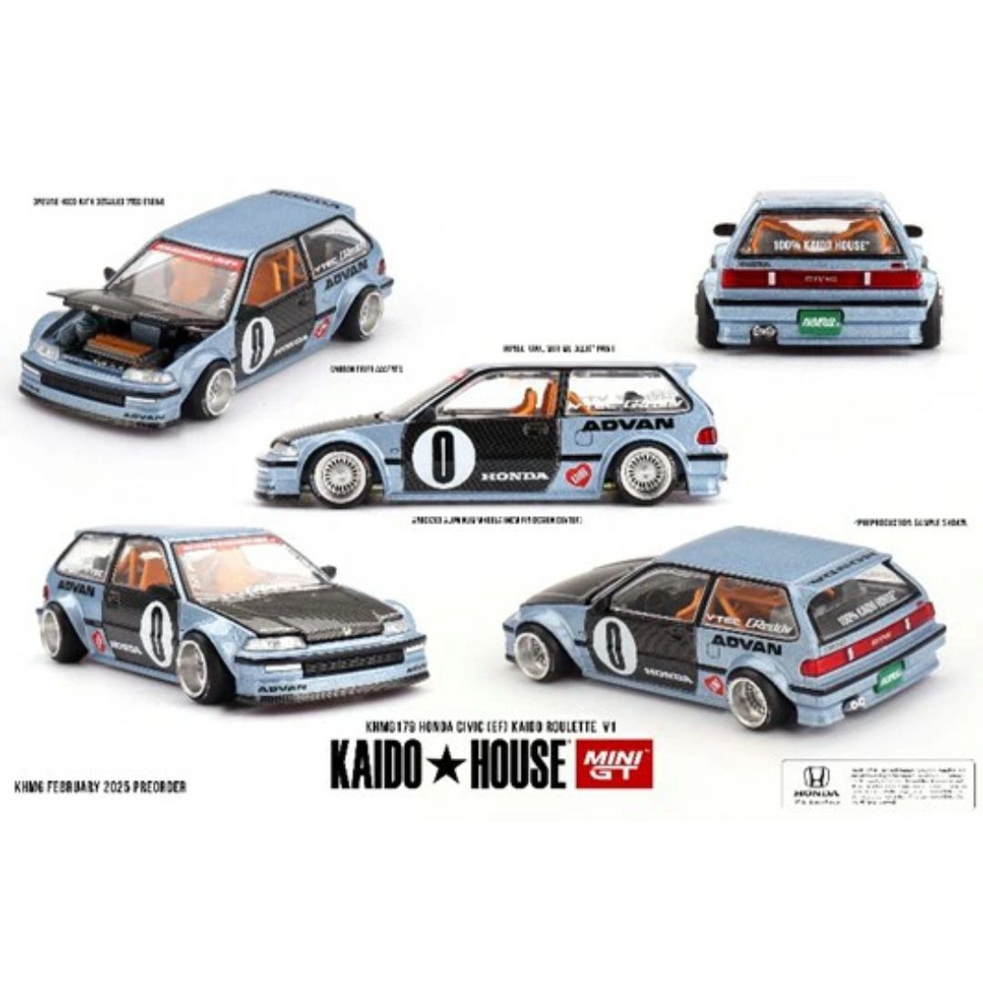 MINI-GT 1/64 Honda Civic EF diecast koleksi premium