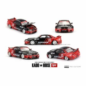 NISSAN Skyline GT-R R33 Kaido Works ADVAN Mini GT Diecast Eksklusif