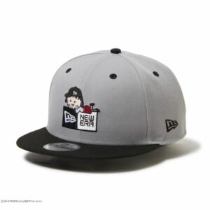 Topi New Era 9FIFTY Chibi Maruko-chan Box Logo Gray Black Visor