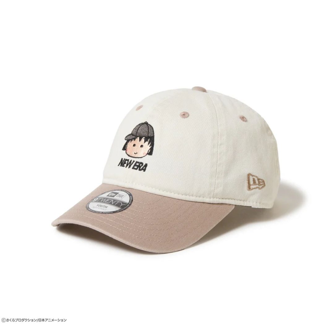 Topi New Era Kids 9TWENTY Chibi Maruko-chan Ivory Ash Brown (52 - 55.8cm)