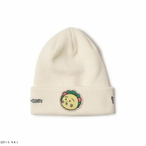 Topi New Era Coji-Coji Basic Cuff Knit Embroidery Chrome White