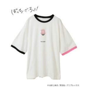 Kaos Bocchi the Rock HUMAN ROBOT Ringer Tee Pink (Converse)