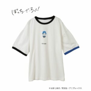 Kaos Bocchi the Rock HUMAN ROBOT Ringer Tee Blue (Converse)