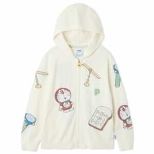 Gelato Pique Doraemon Parka Wanita – Jaket Jacquard Eksklusif & Nyaman