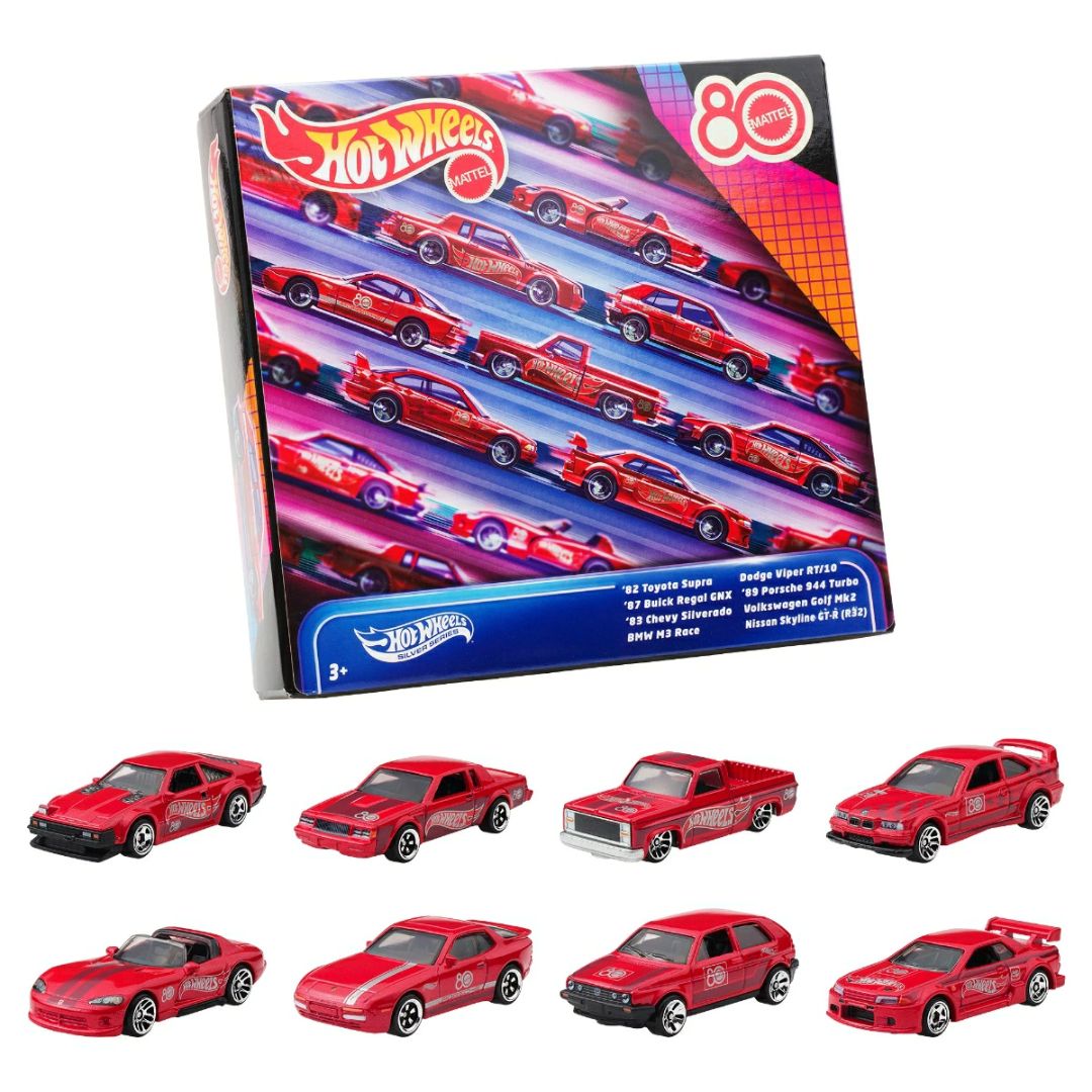 Hot Wheels Mattel 80th Anniversary 8-Pack Diecast Cars