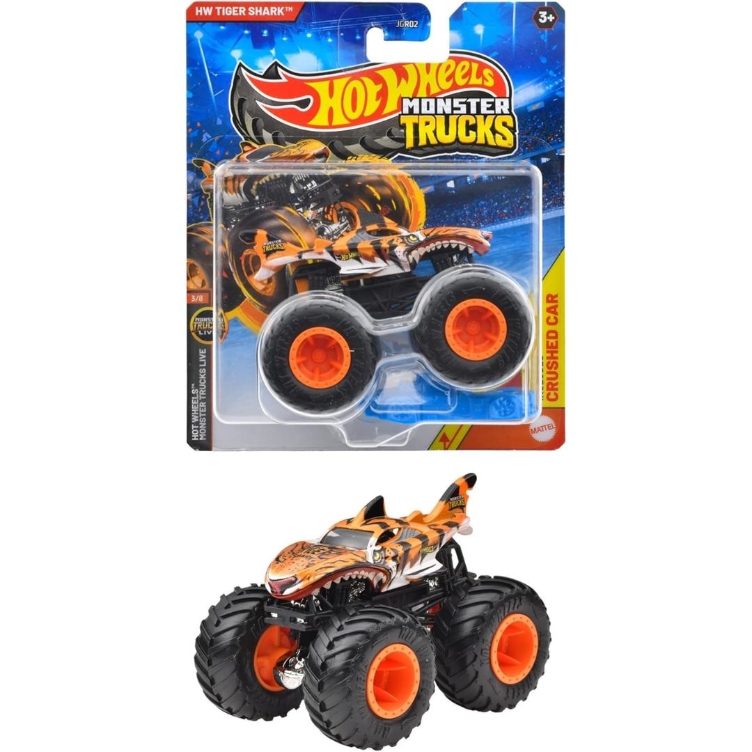 Hot Wheels Monster Truck 1:64 Tiger Shark JGR02 - Kecepatan dan Kekuatan