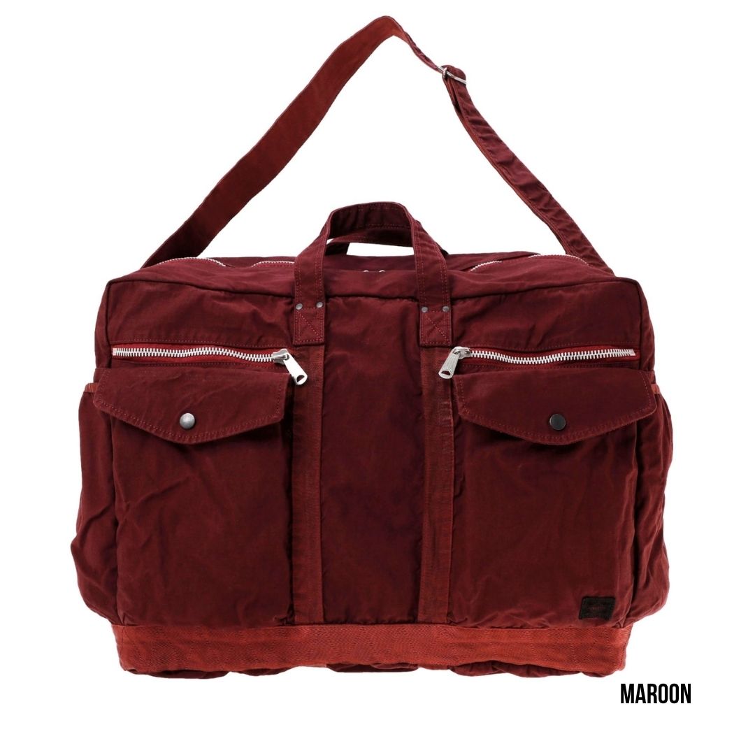 Porter CRAG 2WAY Boston Bag L (540-19693) Maroon – Tas Kasual dan Kapasitas Besar