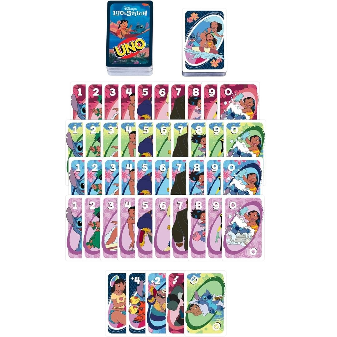 UNO Lilo and Stitch Game Party Goods 112 Card – Bermain Bersama Keluarga Ohana!