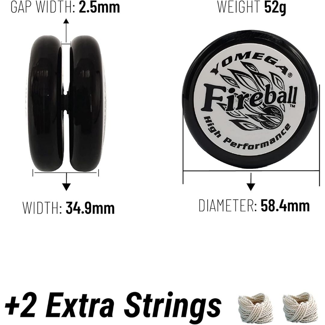 Yomega Fireball Black Professional Transaxle Yo-Yo