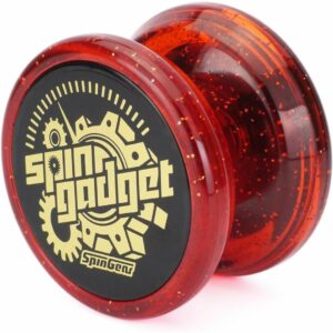Yoyo Spin Gear Spin Gadget Red Glitter x Black – Kit Yoyo Rakit Sendiri