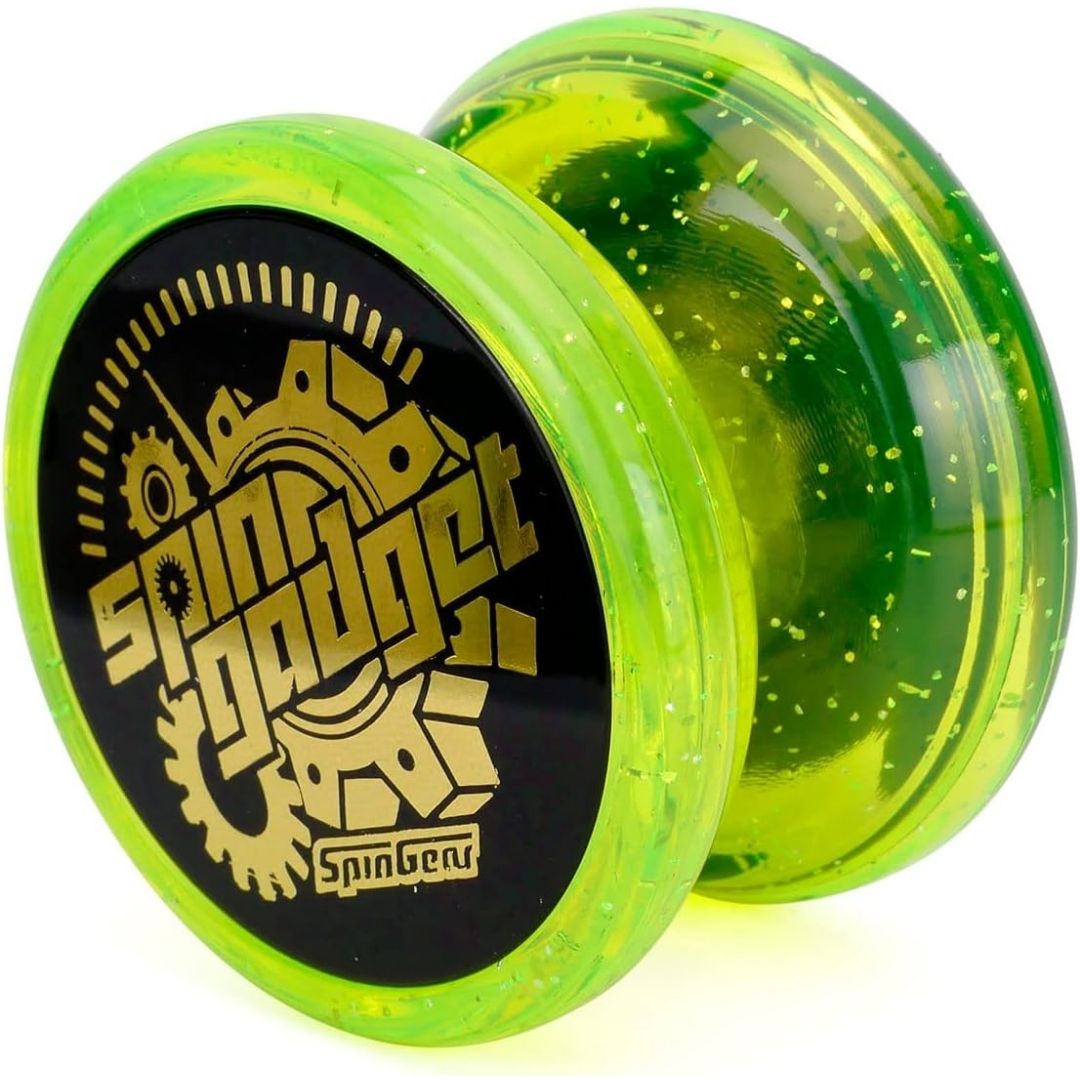 Yoyo Spin Gear Spin Gadget Neon Yellow Glitter