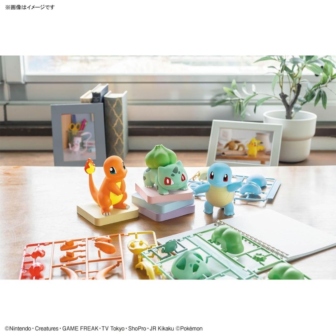 Bandai Pokemon Plamo Quick Collection 11+13+17 Charmander, Bulbasaur & Squirtle Set