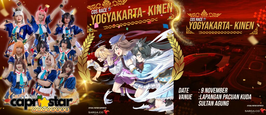 TITIPJEPANG - TITIP JEPANG - SARGA.CO - COS.SPORTS.ID - UMA MUSUME - UMA MUSUME: PRETTY DERBY - UMA MUSUME INDONESIA - COSPLAY RACE - YOGYAKARTA KINEN - JAKARTA SHO ROAD TO YOGYAKARTA KINEN - PACUAN KUDA INDONESIA - INDONESIA'S HORSE RACE: PIALA RAJA HAMENGKUBUWONO X 