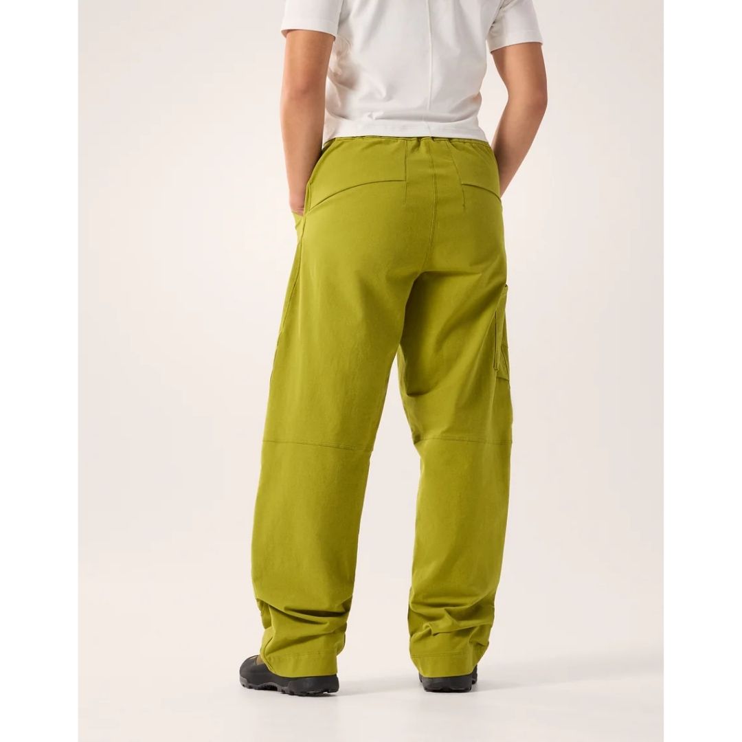 ARCTERYX Clarkia Cotton Wide Leg Pant Women Olive Moss - Celana Nyaman & Bebas Gerak