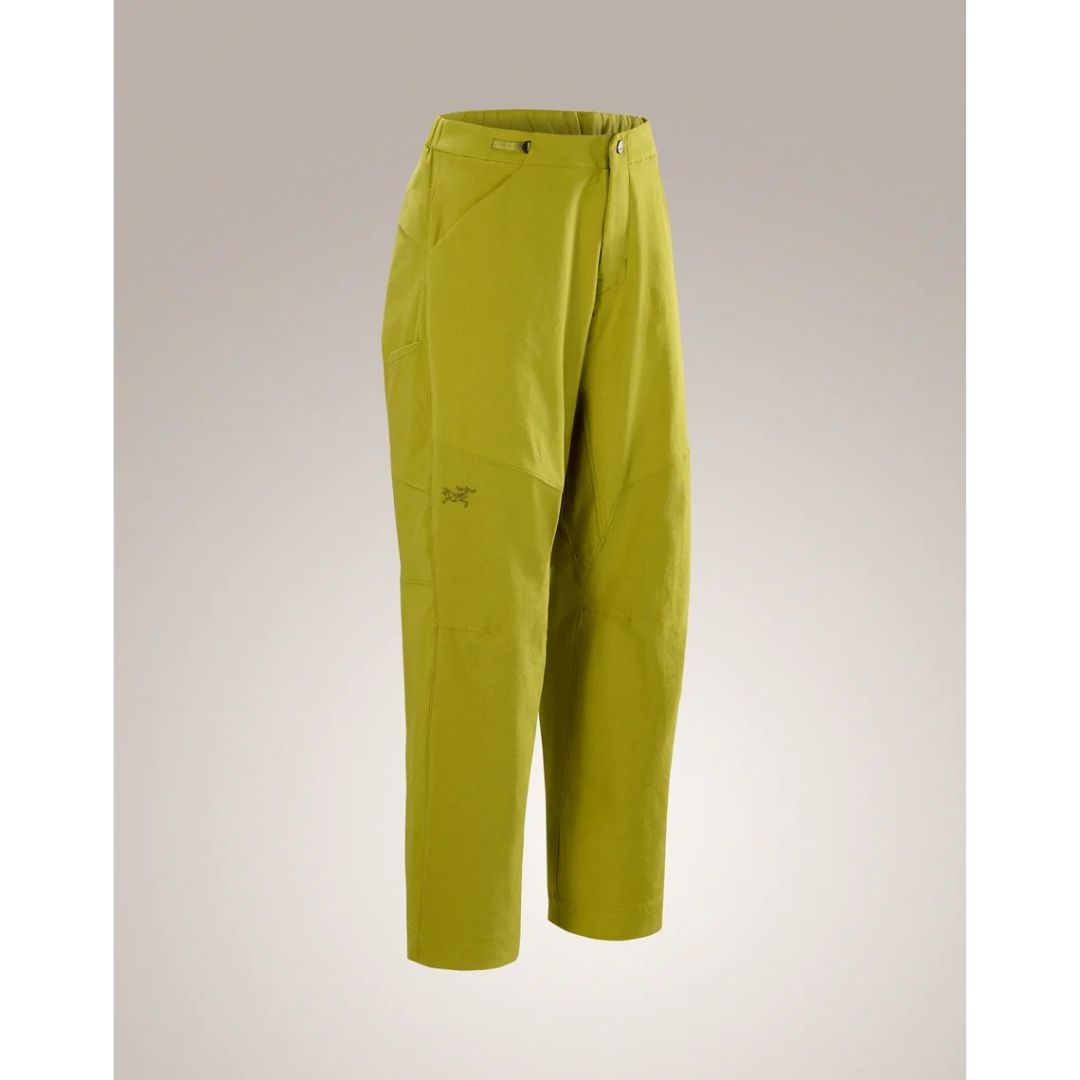 ARCTERYX Clarkia Cotton Wide Leg Pant Women Olive Moss - Celana Nyaman & Bebas Gerak