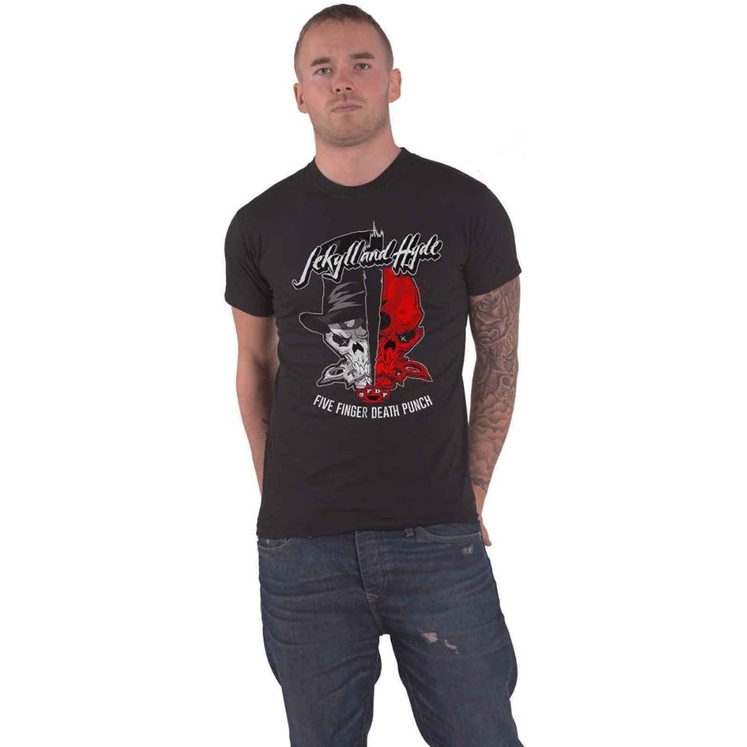 Five Finger Death Punch T-Shirt Jekyll & Hyde – Kaos Resmi Band Edition