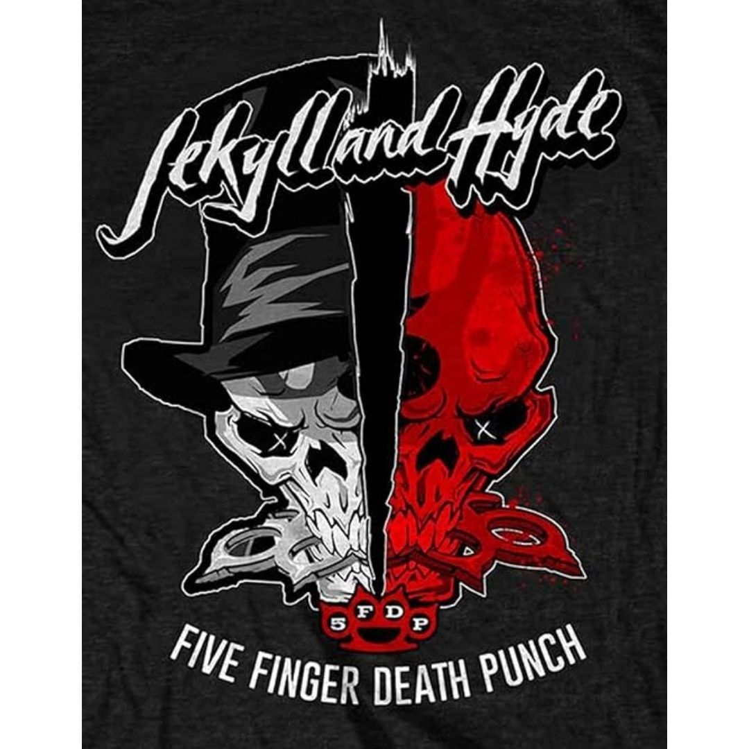 Five Finger Death Punch T-Shirt Jekyll & Hyde – Kaos Resmi Band Edition