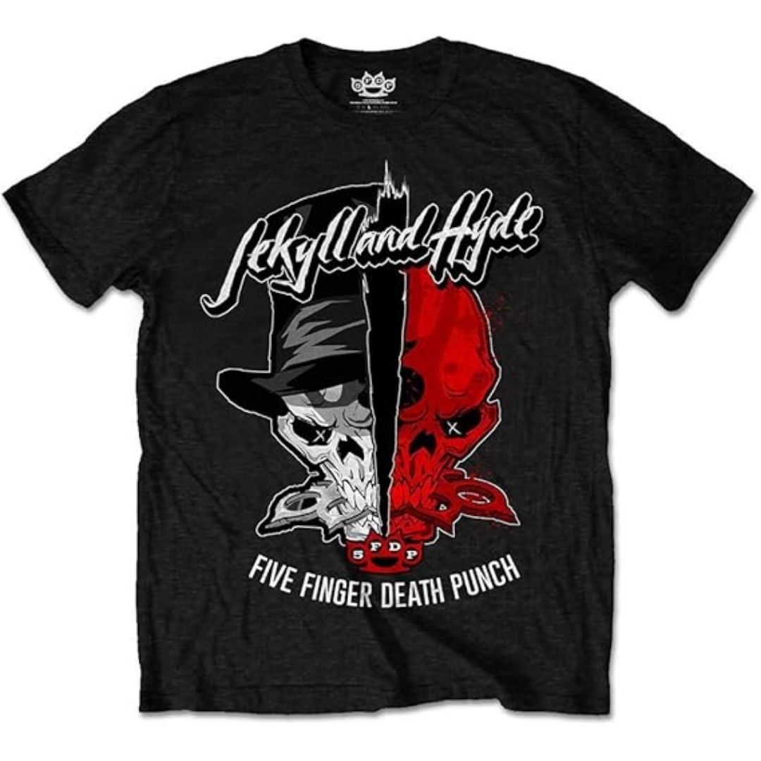 Five Finger Death Punch T-Shirt Jekyll & Hyde – Kaos Resmi Band Edition