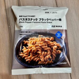 Muji Black Pepper Flavored Pasta Snack – Low Sugar Snack Jepang