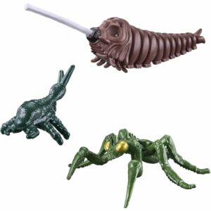 Godji Burst Mothra (1992) Larva, Manilla (2004) & Shockillas - Koleksi Monster dari seri Godzilla