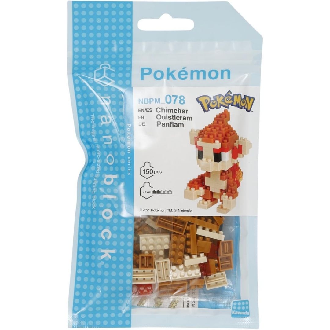 Nanoblock Pokemon Chimchar 078 – Mini Block Figure Resmi Kawada