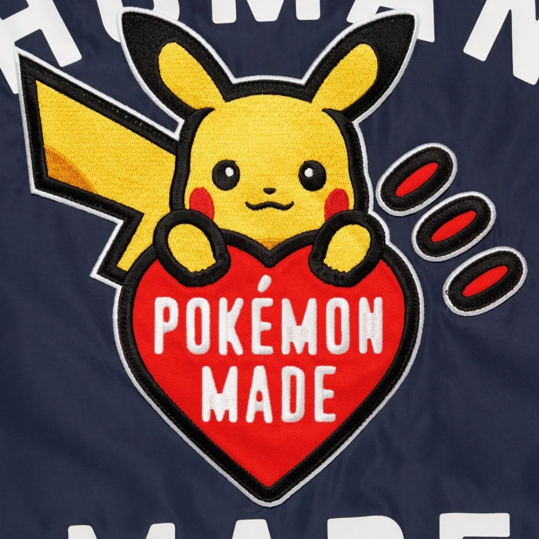  Jaket HUMAN MADE Pokémon Coach Jacket Pikachu Navy 