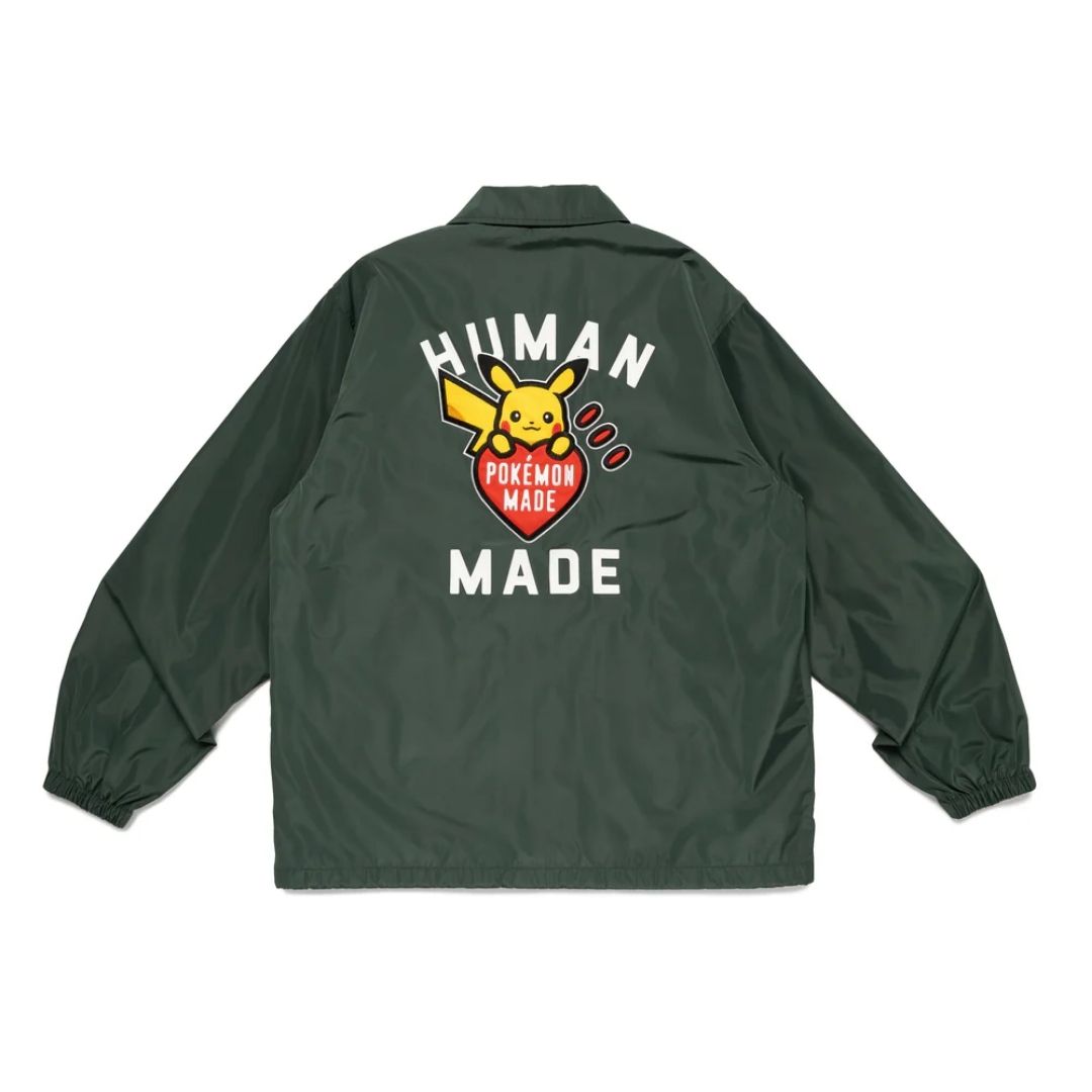  Jaket HUMAN MADE Pokemon Made Coach Jacket Green Original 