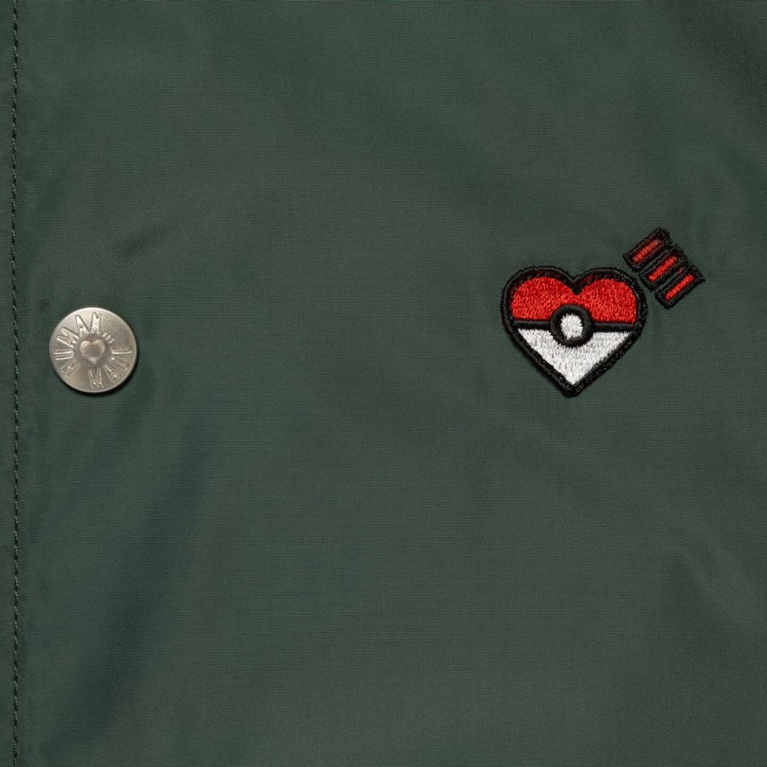  Jaket HUMAN MADE Pokemon Made Coach Jacket Green Original 