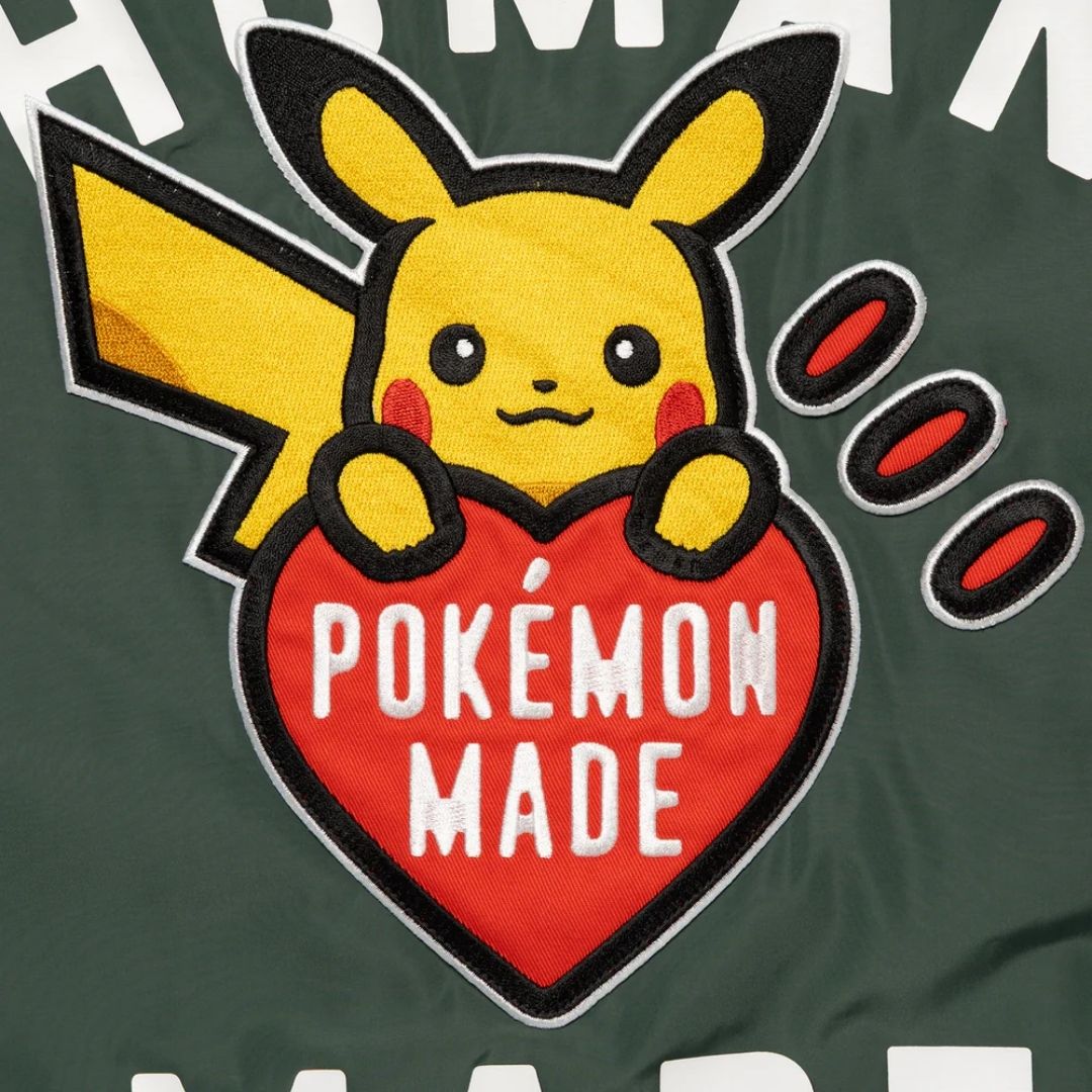  Jaket HUMAN MADE Pokemon Made Coach Jacket Green Original 