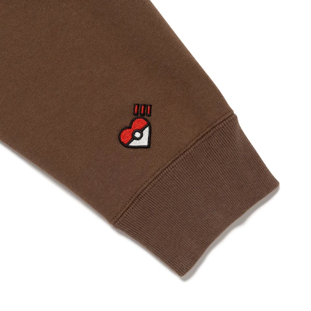  HUMAN MADE Pokemon Heavyweight Hoodie Brown Original 