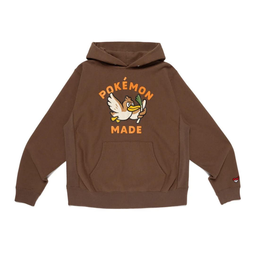  HUMAN MADE Pokemon Heavyweight Hoodie Brown Original 